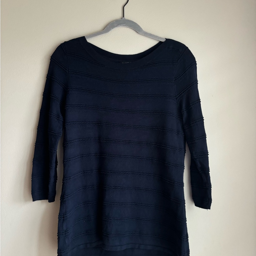 Chico's Navy Blue Textured Top